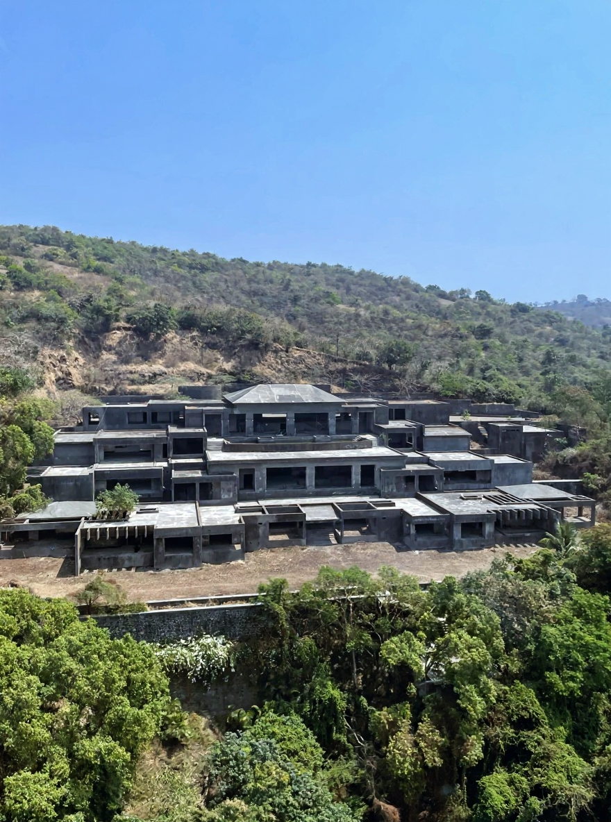 Photograph taken prior to design development showing the concrete structure and the extensive scale of the existing building